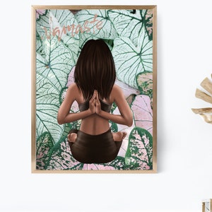 Printable Beautiful Art, Namaste Meditation Yoga Instant Download, Digital Print Yoga Art Work, Wall Art For Home, Studio, Office, Painting