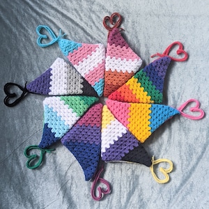 Crocheted Pride Flag Bandanas