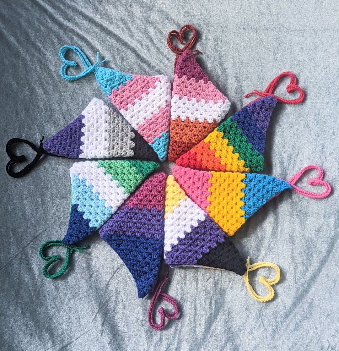 Crocheted Pride Flag Bandanas