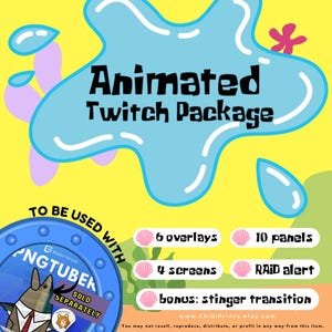 ANIMATED Funny Twitch Package, Fish Newscaster Theme, Underwater Broadcast, Overlay, Screens, Stinger Transition, RAID Alert| Instant Access