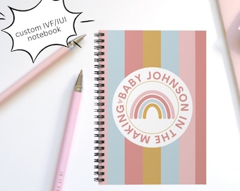 Diario de FIV / diario de infertilidad / cuaderno de FIV / planificador de FIV / planificador de infertilidad / bebé arco iris / regalo de infertilidad / regalo de FIV