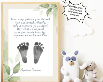 Baby loss personalized / Infant loss / Stillbirth / Child loss / angel baby / baby grief quote / miscarriage / rainbow baby