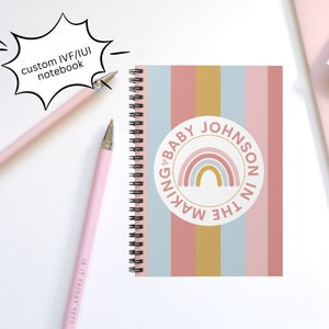 IVF journal / infertility journal / ivf notebook / ivf planner / infertility planner  / rainbow baby / infertility gift / ivf gift