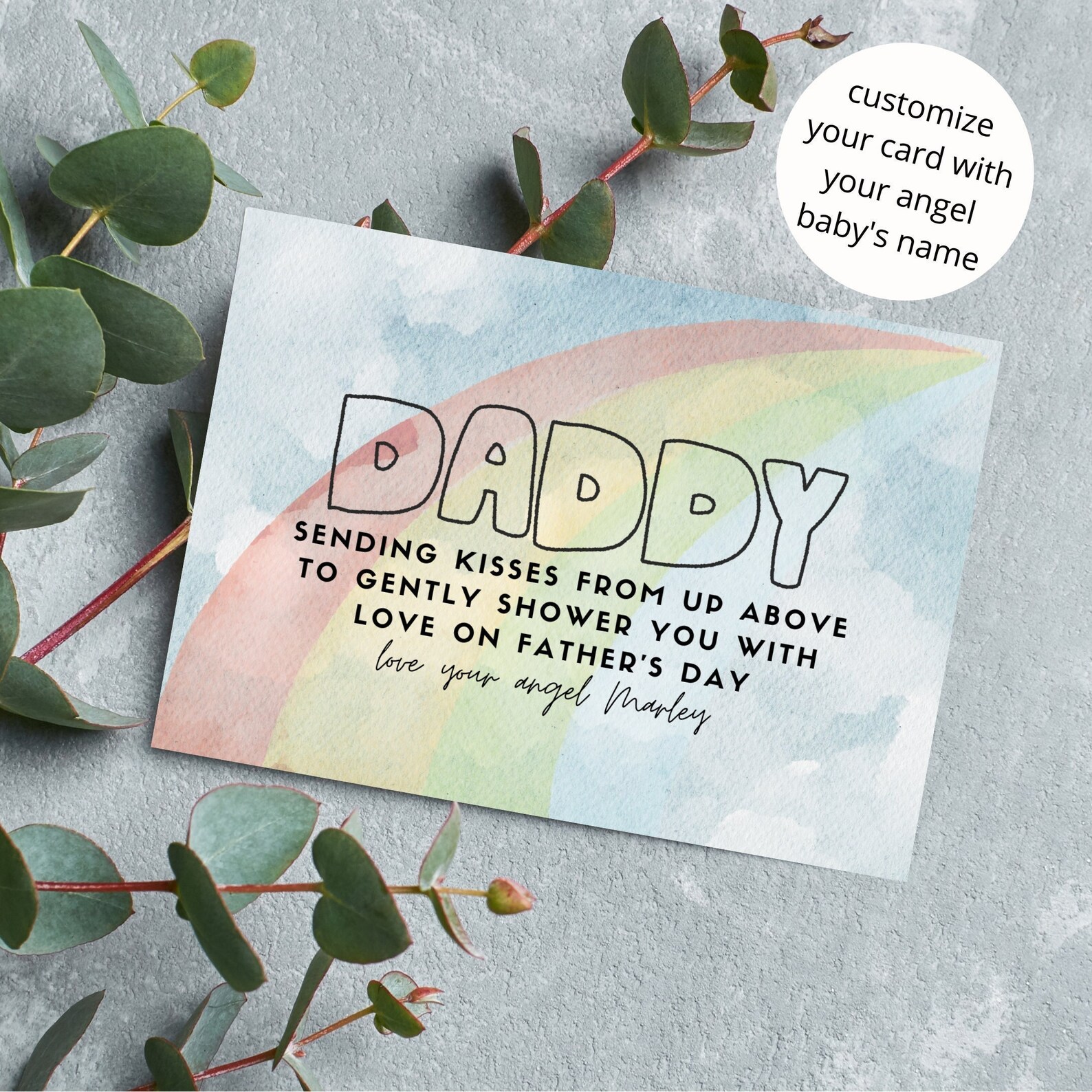 Digital Download / Bereaved Fathers Day Card / Loss Baby / Etsy