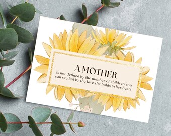 DIGITAL DOWNLOAD mothers day miscarriage card / bereaved mother card / miscarriage card / stillbirth card / mothers day card