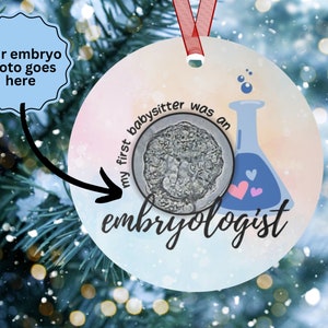 ivf ornament / Embryo ornament / embryologist/ ivf gift / christmas ivf gift / infertility ornament / pregnancy ornament