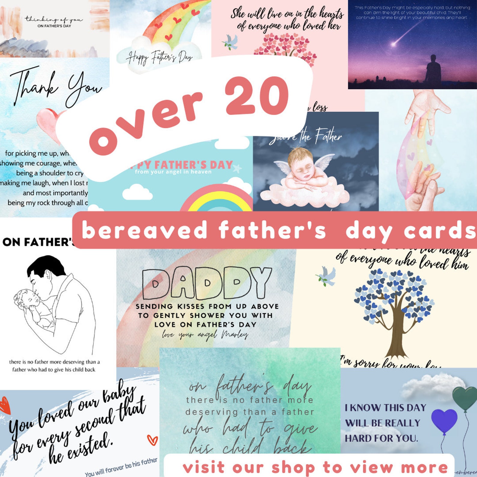 Digital Download / Father to an Angel Card / Father's Day Card / Father ...