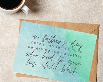 Fathers day loss card / DIGITAL DOWNLOAD / bereaved father card / miscarriage card / stillbirth card / fathers day card