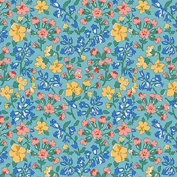 Liberty Fabrics | The Collector's Home Curiosity Brights Campion Meadow A | Riley Blake Designs | Half Yard Listing