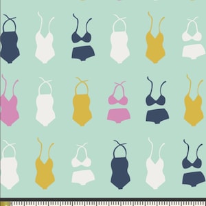 Swimsuit Soiree Seafoam from Summerside designed by Dana Willard | Art Gallery Fabrics |  Half Yard Listing - 100% Cotton Fabric