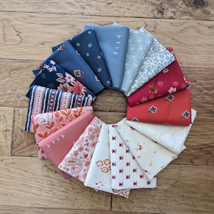 Kindred Collection | Patriotic Red White & Blue 16 Fat Quarter or Half Yard Bundle by Sharon Holland for Art Gallery Fabrics - 100% Cotton