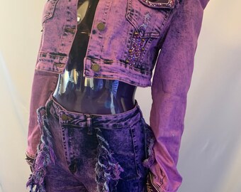 Purple Distressed Jeans