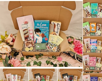 BOOKTOK Bookstagram Book Box Hamper, Bookworm Christmas Gift For Her,Luxury Care Package | It Ends With Us, Six Of Crows, Love Hypothesis