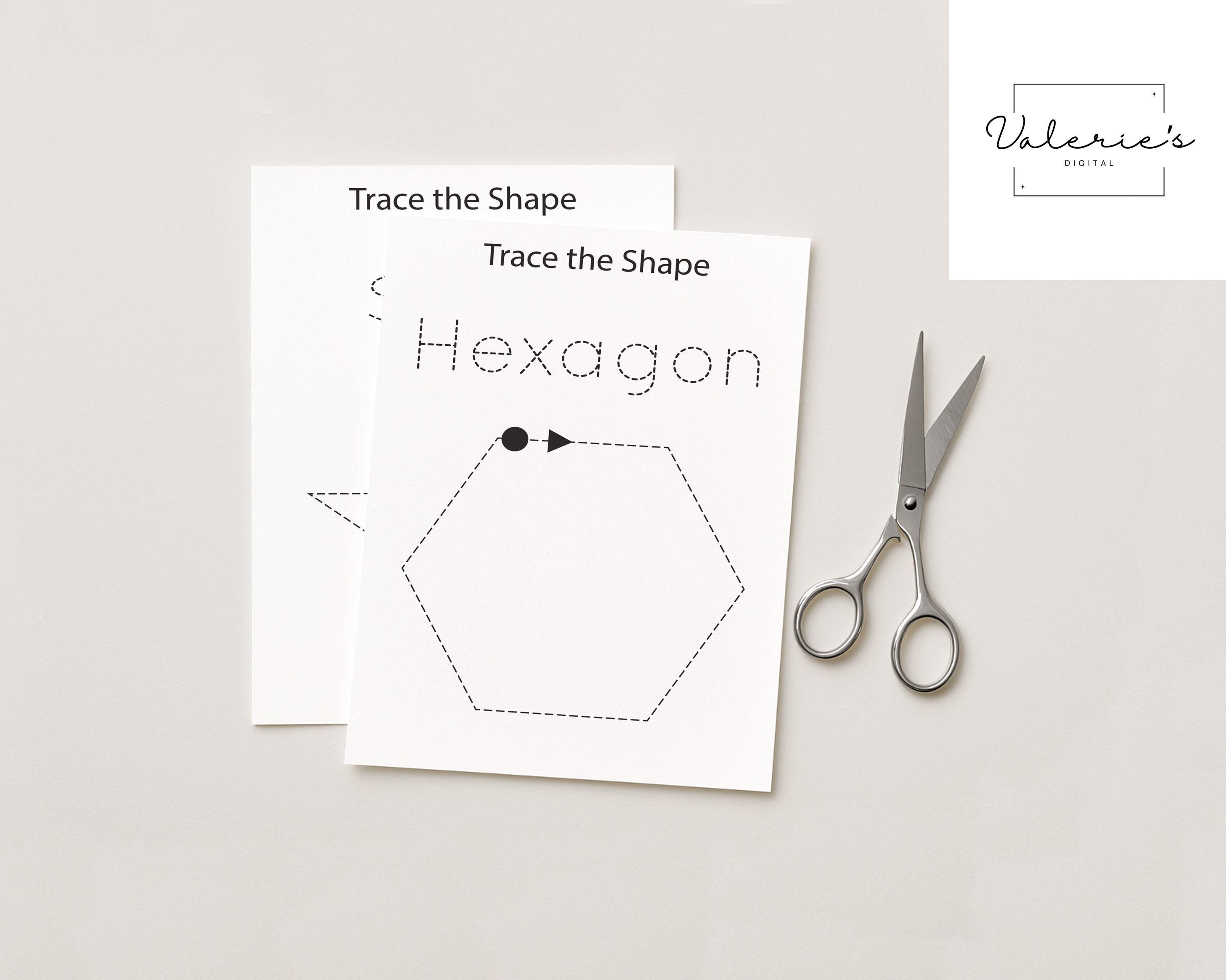 30 Printable Trace the Shape Worksheets, Preschool, Basic Shape ...