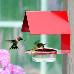 Cottage Hummingbird Feeder – Glass Hanging Bird Feeder, Modern Bird House Gift for Her and for Bird Lovers