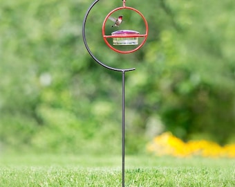 Mosaic Birds Garden Bird Feeder Stake, Metal Stake for Hanging Bird Feeder, Outdoor Garden Decor - Stake only, Feeder not included.