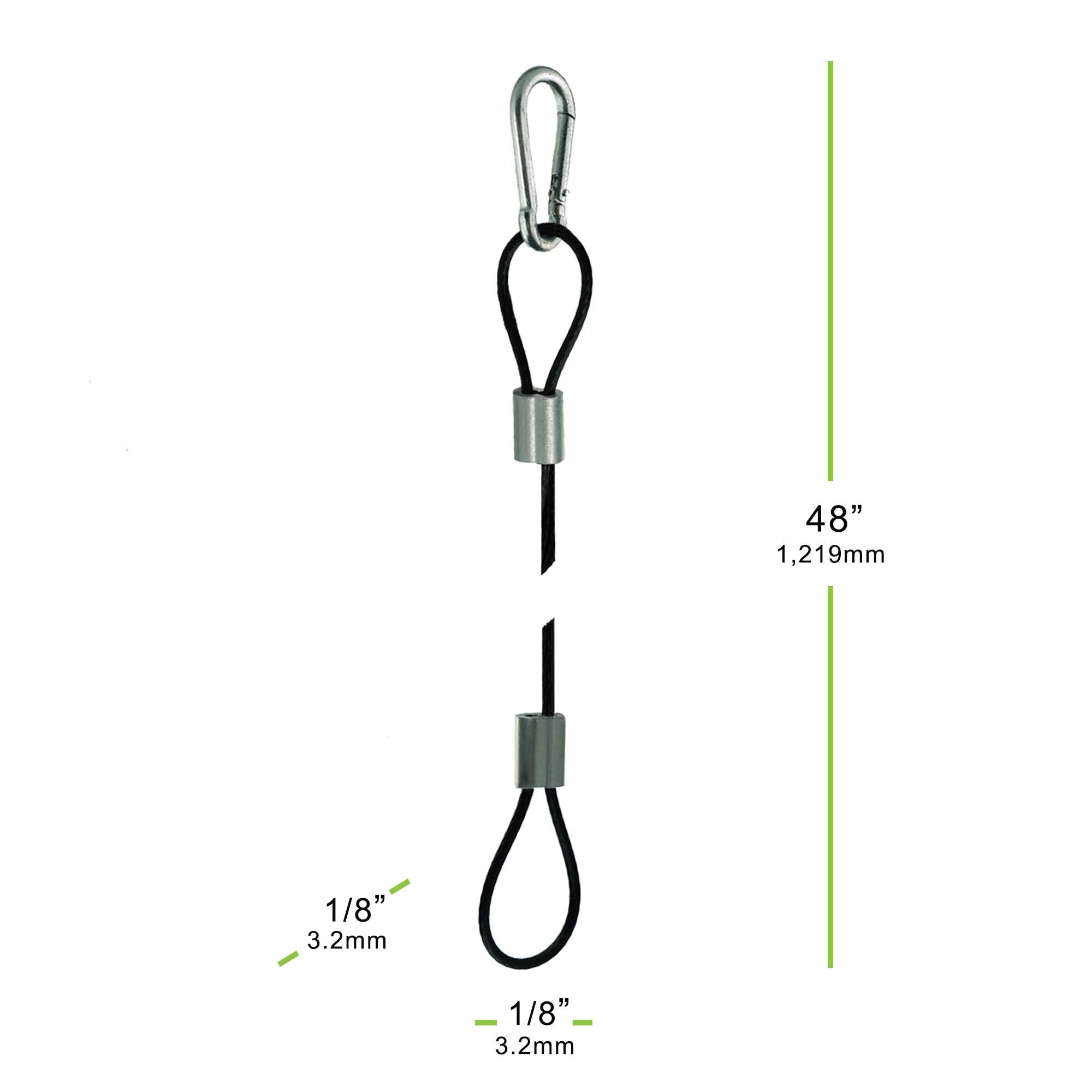 6 Pack Hanging Wires With Carabiner - 10 Inch Stainless Steel Ropes For Plants, Bird Feeders, Lanterns & Decor-568405