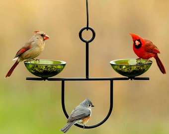 Side by Side Poppy Bird Feeder