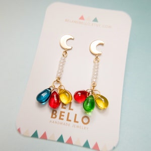 Czech Glass Drop Earrings / 14K Gold Filled earrings / Gift for Her / Mothers Day gift