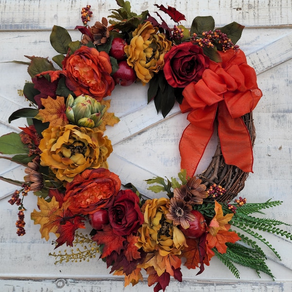 High End Fall Wreath Etsy