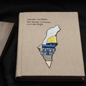 Palästina, Jarusalem, Free Gaza - Stickbuch, Handstickerei, Bullet Journal, Landkarten, Skechbook, Landkarte Stickerei, personalisiertes Geschenk