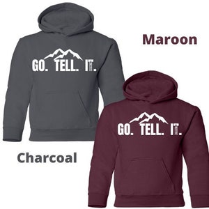 Youth Go Tell It. Hooded Sweatshirt by And Forgiven.