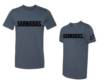 Barnabas. Unisex adult T-shirt by And Forgiven.