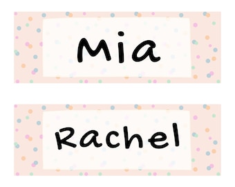 Girls Name tag template for school
