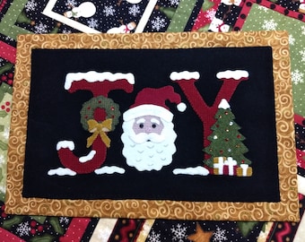 Appeso a parete Babbo Natale JOY - Stuoia / Applicazione in lana - MODELLO DIGITALE
