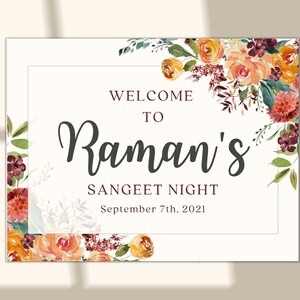 Lady Sangeet Hochzeitsschild