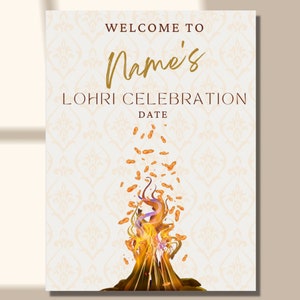 Personalized Lohri Sign | Happy 1st Lohri | 1st Baby Lohri | 1st Wedding Lohri | Lohri | Happy Lohri Sign Desi Indian