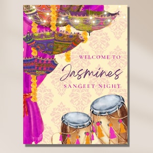 Indian Sikh Wedding Welcome Sign| Sangeet Maiyan Mendhi Choora Jaggo Wedding Week Sign| Custom Wedding Sign Printable| Indian Wedding Decor