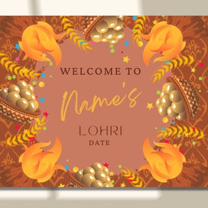 Personalized Lohri Sign | Happy 1st Lohri | 1st Baby Lohri | 1st Wedding Lohri | Lohri | Happy Lohri Sign Desi Indian