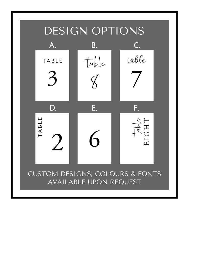 Table Numbers White Acrylic Signs Wedding Table Numbers Table Decor