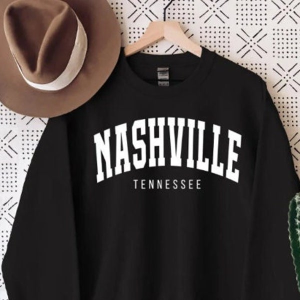 Nashville Sweatshirt, Nashville Crewneck Sweatshirt, Nashville Vintage Sweatshirt, Nashville Varsity Sweatshirt, Vintage Crewneck