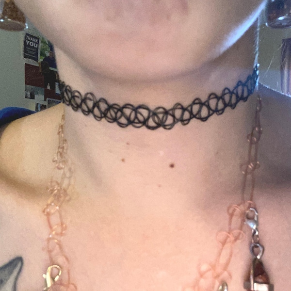 90s Tattoo Choker - Etsy