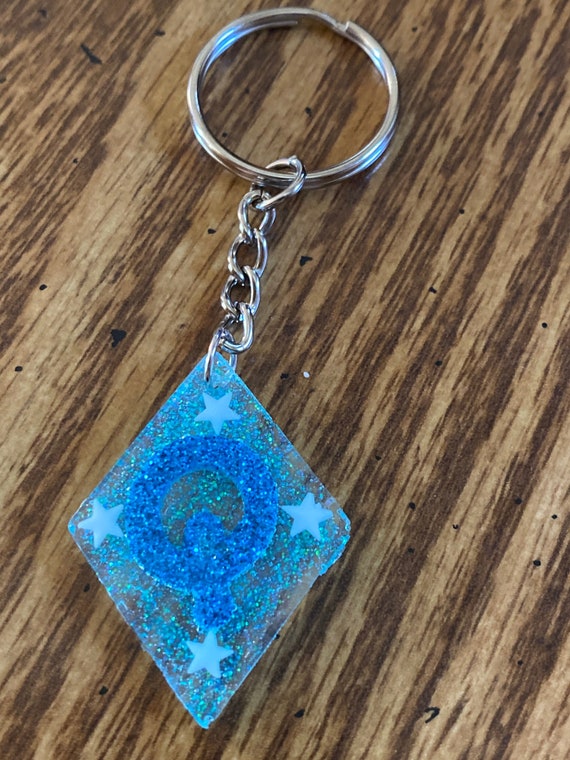 Diamond cheap shaped keychain