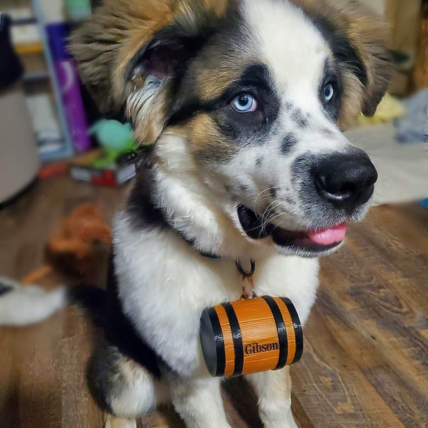 Tonneau à whisky pour collier de chien