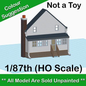 HO Scale - #1 Station Street -  1&quot; Thick Background House for Model Train Layout