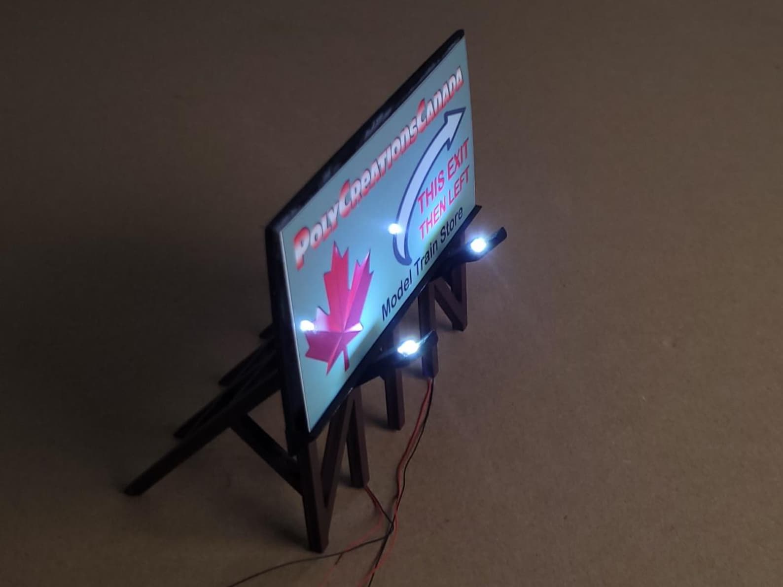 HO Scale Lighted Billboard Sign for Model Train Layout - Etsy Canada