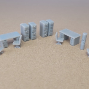 HO Scale Office Furniture for Model Train Layout - Etsy