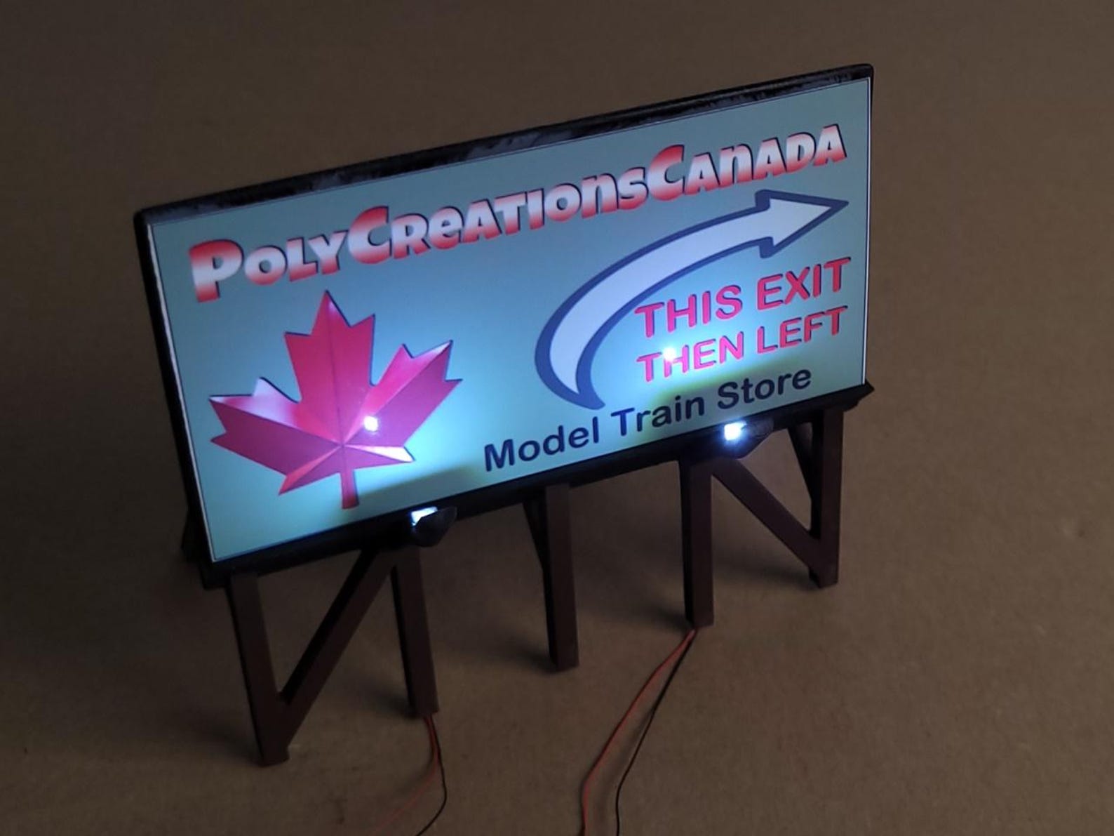 HO Scale Lighted Billboard Sign for Model Train Layout - Etsy Canada