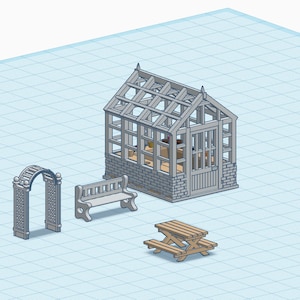HO Scale Garden Accessories for Model Train Layout