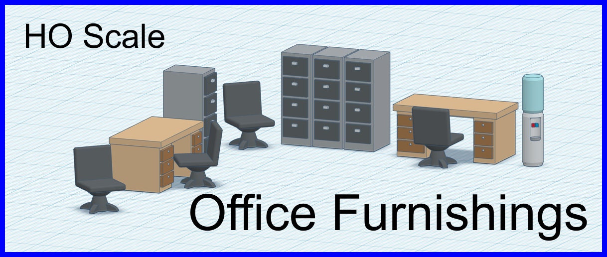 HO Scale Office Furniture for Model Train Layout - Etsy
