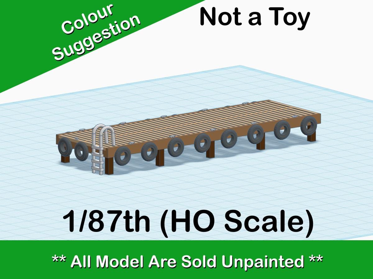 HO Scale Boat Dock for Model Train Layout