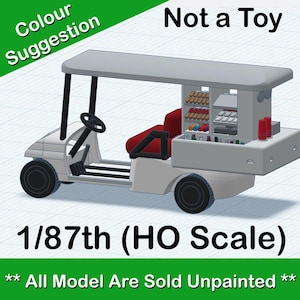 HO Scale Golf Beverage Cart for Model Train Layout