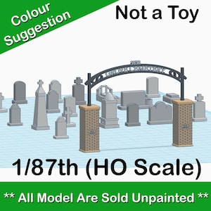 Begraafplaats op schaal HO voor modeltreinlay-out