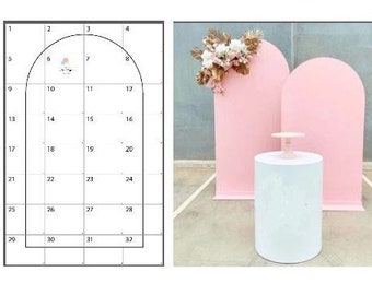 Digital Arch Wall Stencil, Half Circle Backdrop Stencil, Balloon Half Circle Wall Tile, Arch Marquee, Bday Props, DIGITAL File