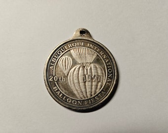 1991 Albuquerque International Balloon Fiesta Solid Sterling Silver Pendant.