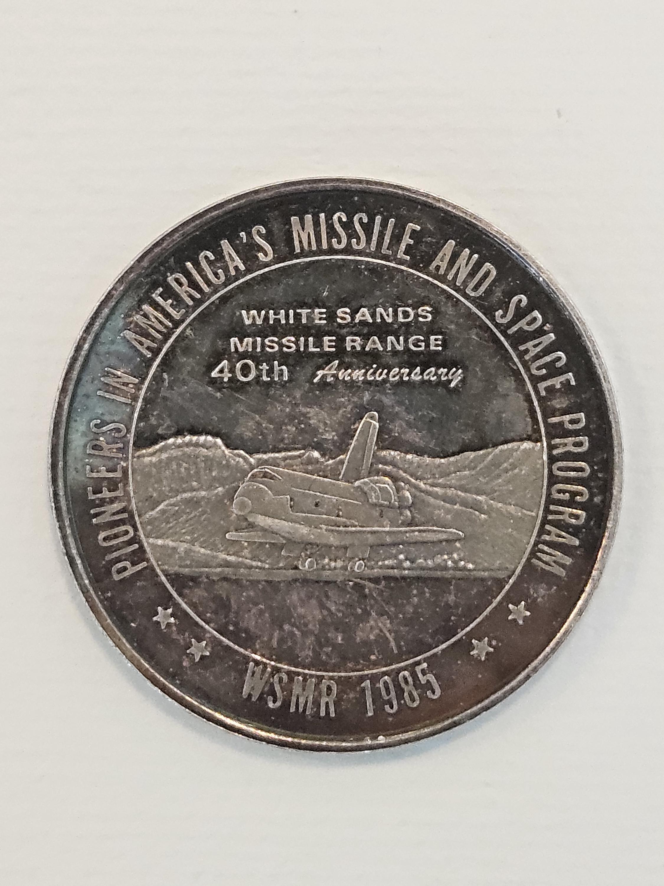 White Sands Missile Range 45周年記念 バックル 1985 White Sands Missile Range 40th Anniversary .999 Fine Silver